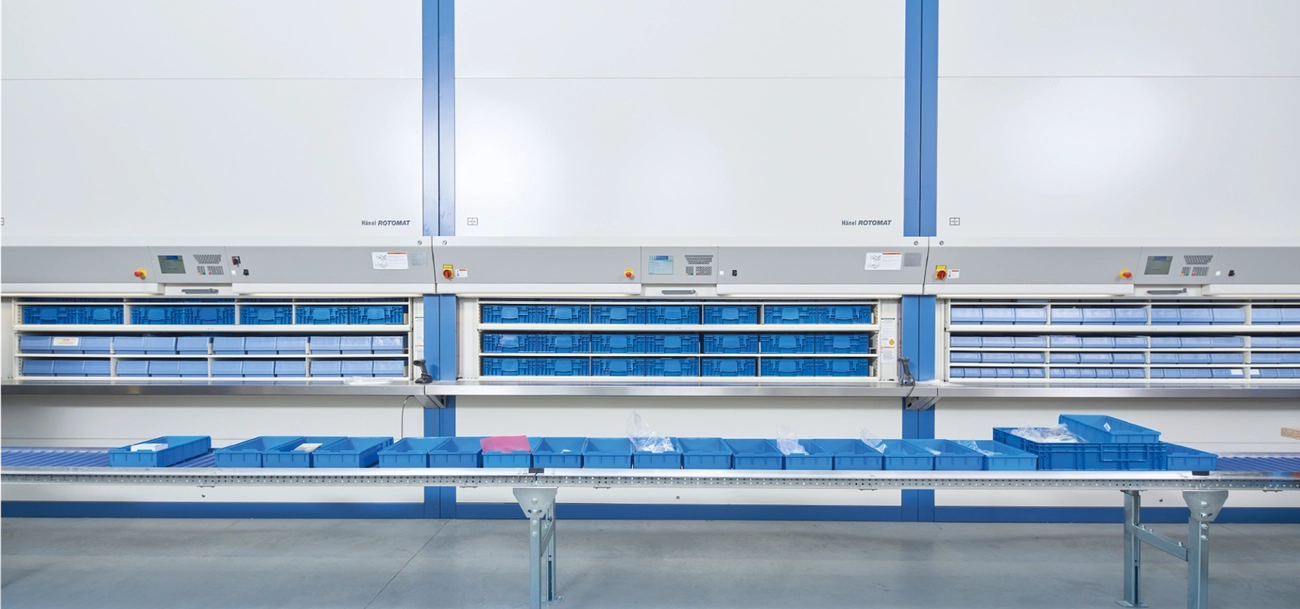 Blue Rotomat storage system