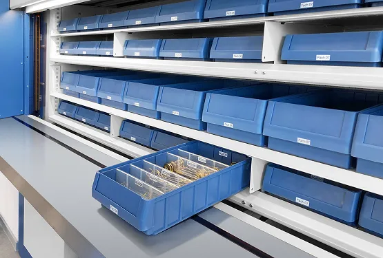 Adaptable multifunction carriers with blue storage bins